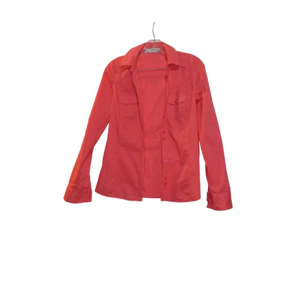 (J)Unnamed Made in India Cotton Coral Button-Down Shirt Women M